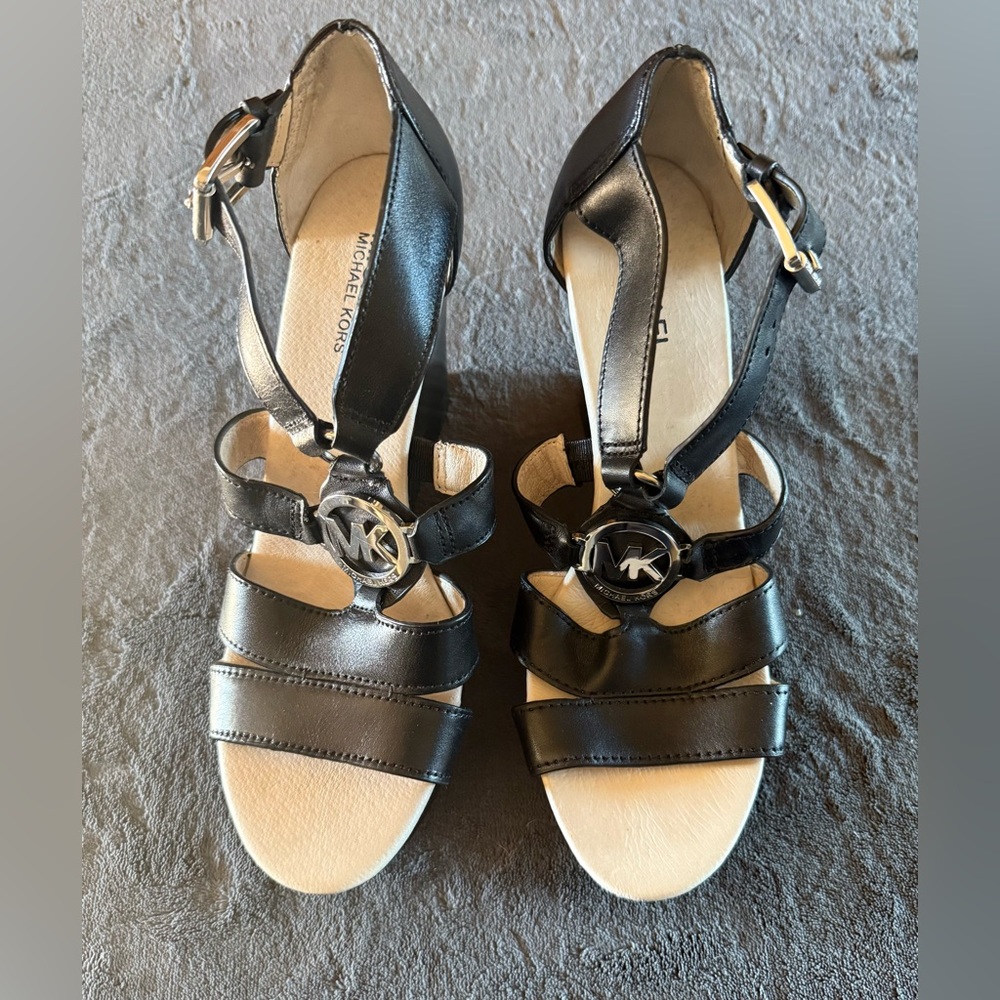 Michael Kors Black Women's Wedge Sandals